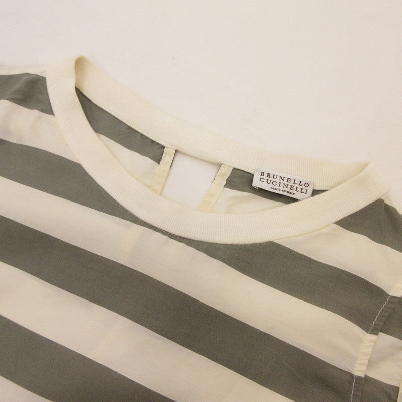 【中古】Brunello Cucinelli | ブルネロクチネリ ボーダーノースリーブ タンクトップ DT5226259 サイズ:S