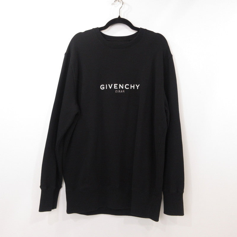 【中古】GIVENCHY | ジバンシィ リバーススリムスウェットシャツ スウェット BMJ0CB3Y6A 国内正規品 ブラック サイズ:L