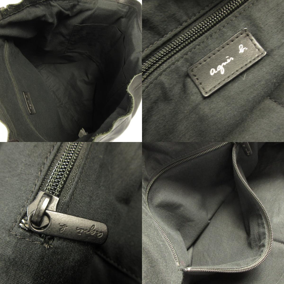 【中古】agnes b. | アニエスベー PETER トートバッグ PAH02-05 ブラック