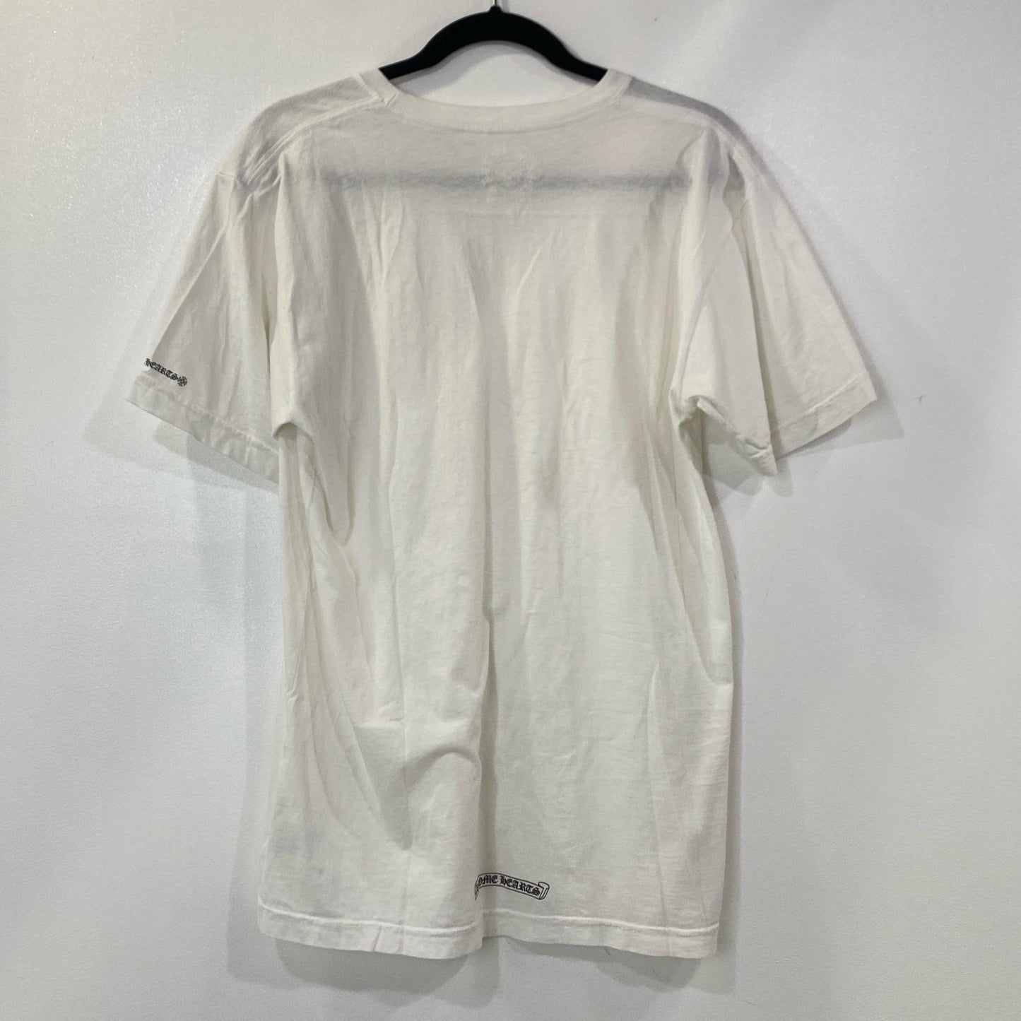 【中古】CHROME HEARTS | クロムハーツ NECK LOGO S/S TEE 半袖Tシャツ 2212-304-0010 国内正規品 ホワイト サイズ:L