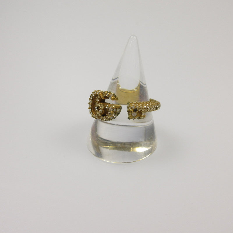 【中古】GUCCI | グッチ クリスタル付きダブルGキー リング・指輪 645625