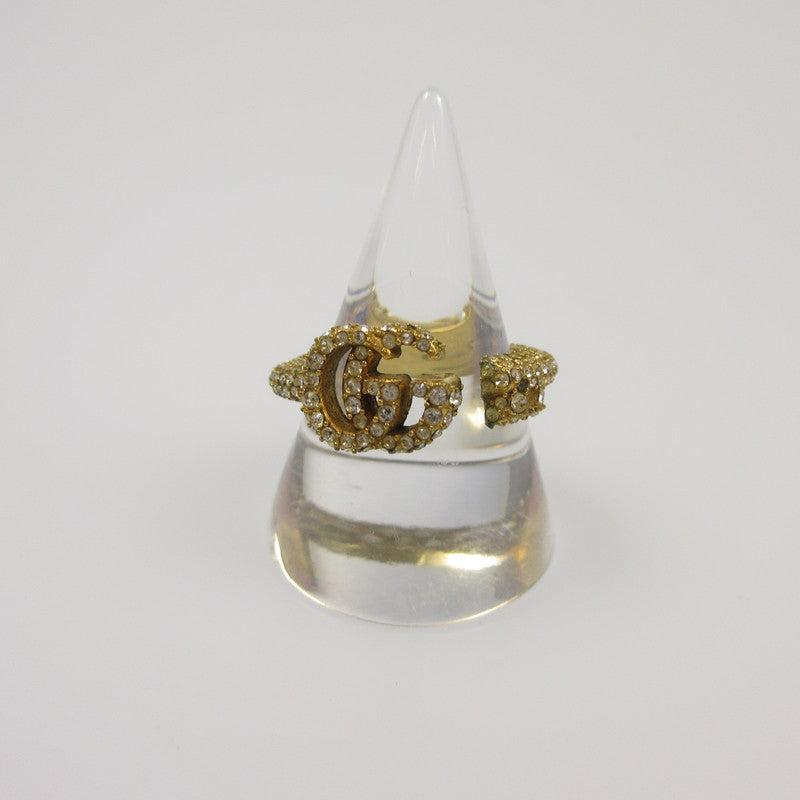 【中古】GUCCI | グッチ クリスタル付きダブルGキー リング・指輪 645625