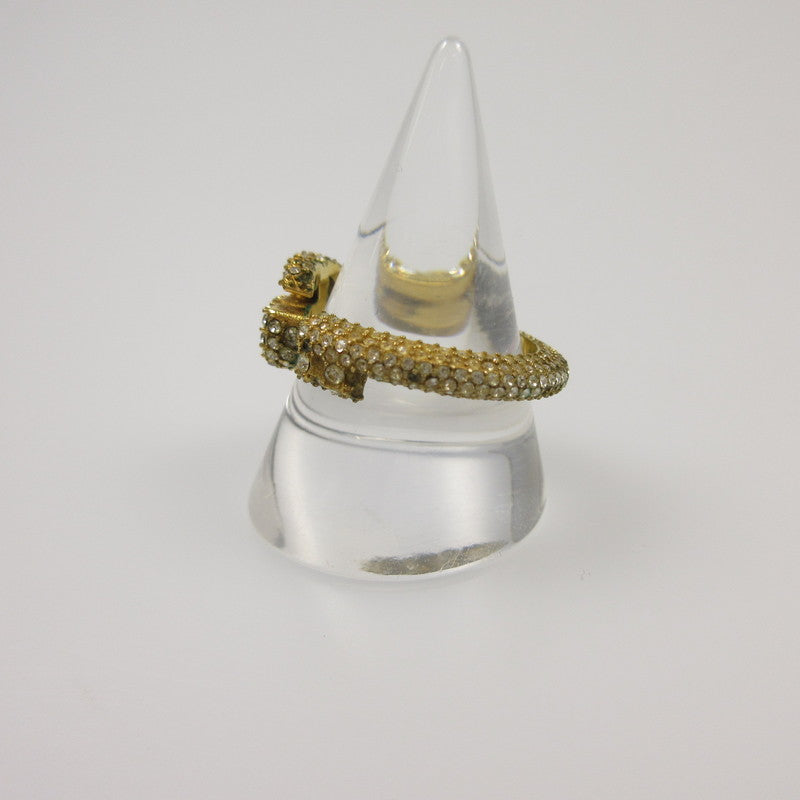 【中古】GUCCI | グッチ クリスタル付きダブルGキー リング・指輪 645625