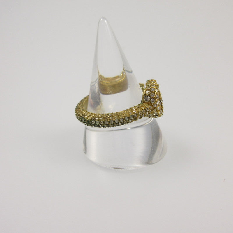 【中古】GUCCI | グッチ クリスタル付きダブルGキー リング・指輪 645625