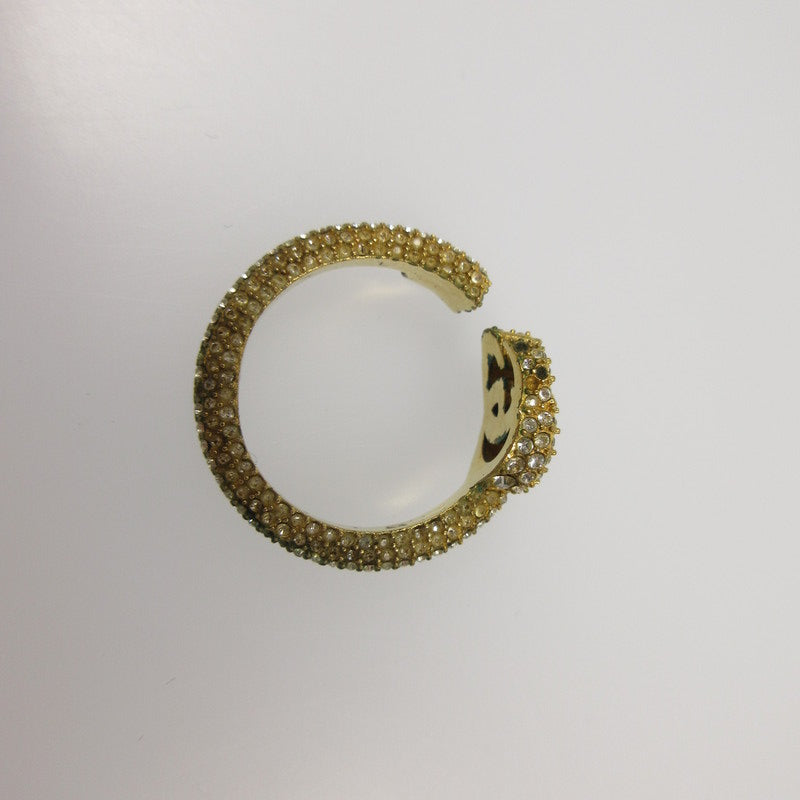 【中古】GUCCI | グッチ クリスタル付きダブルGキー リング・指輪 645625