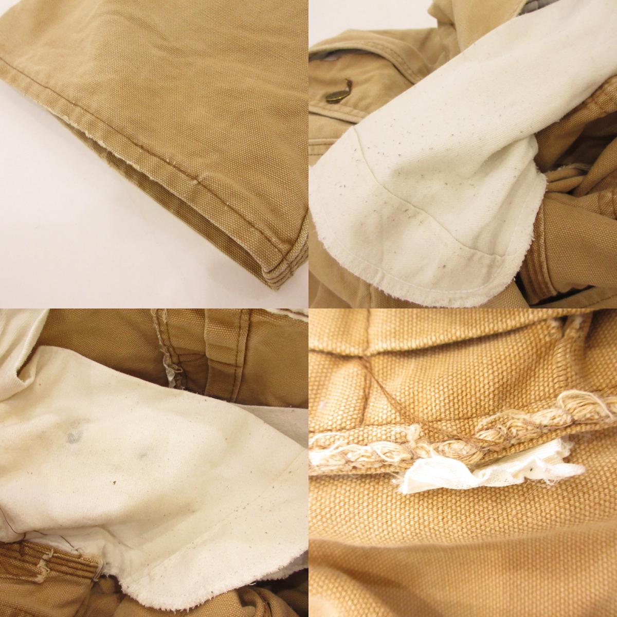 【中古】 ダック地ダブルニー オーバーオール ブラウン