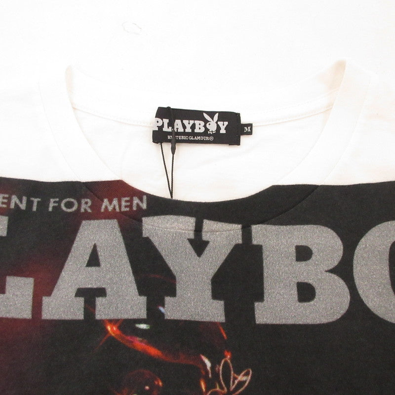 【中古】HYSTERIC GLAMOUR | ヒステリックグラマー DECEMBER 1975COVER シャボン玉 半袖Tシャツ 1253CT03 ホワイト サイズ:M