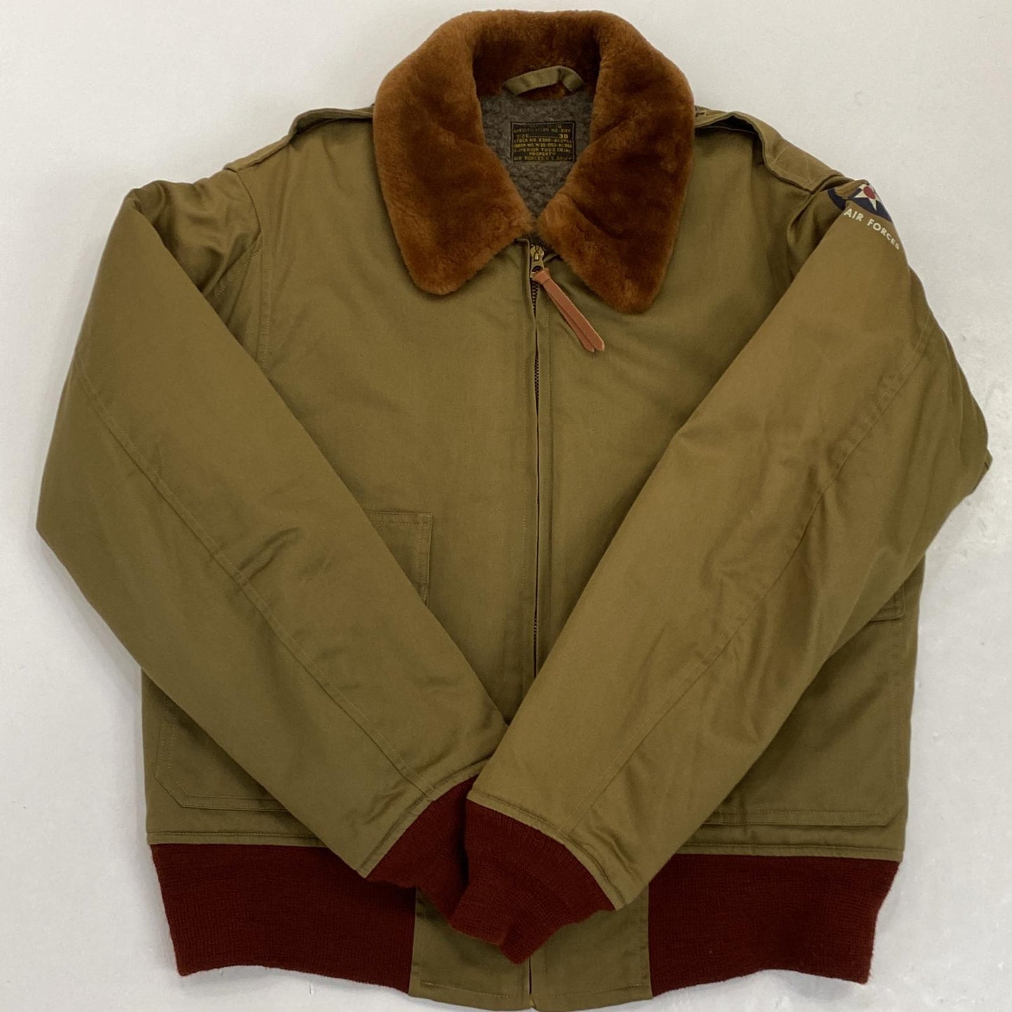 【中古】Buzz Rickson's | バズリクソンズ TYPE B-10 ミリタリージャケット BR11134 赤リブ カーキ サイズ:38