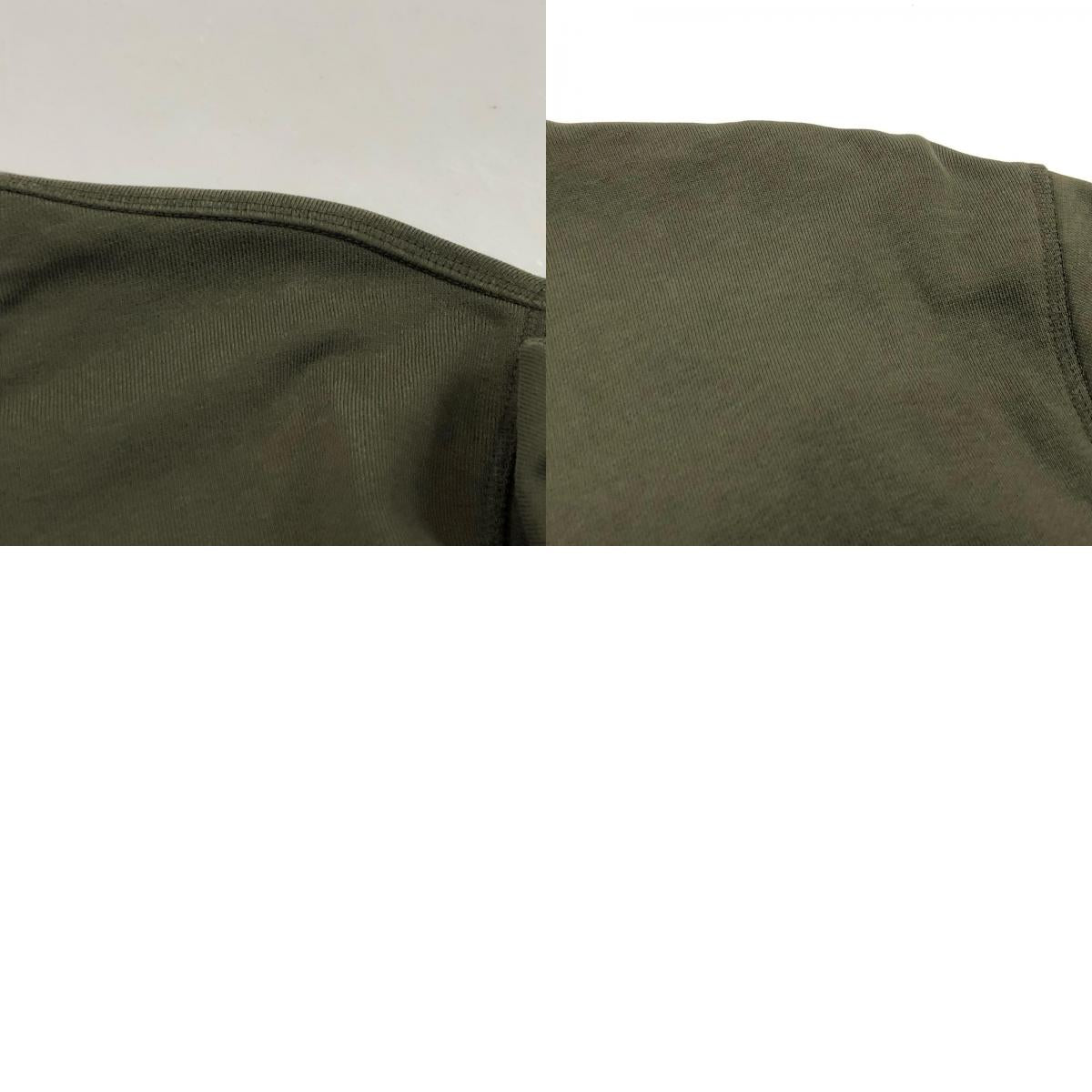 【中古】HUGO BOSS | ヒューゴボス フロックプリントロゴスウェット スウェット 50477309 2023S/S 国内正規品 オリーブ サイズ:L