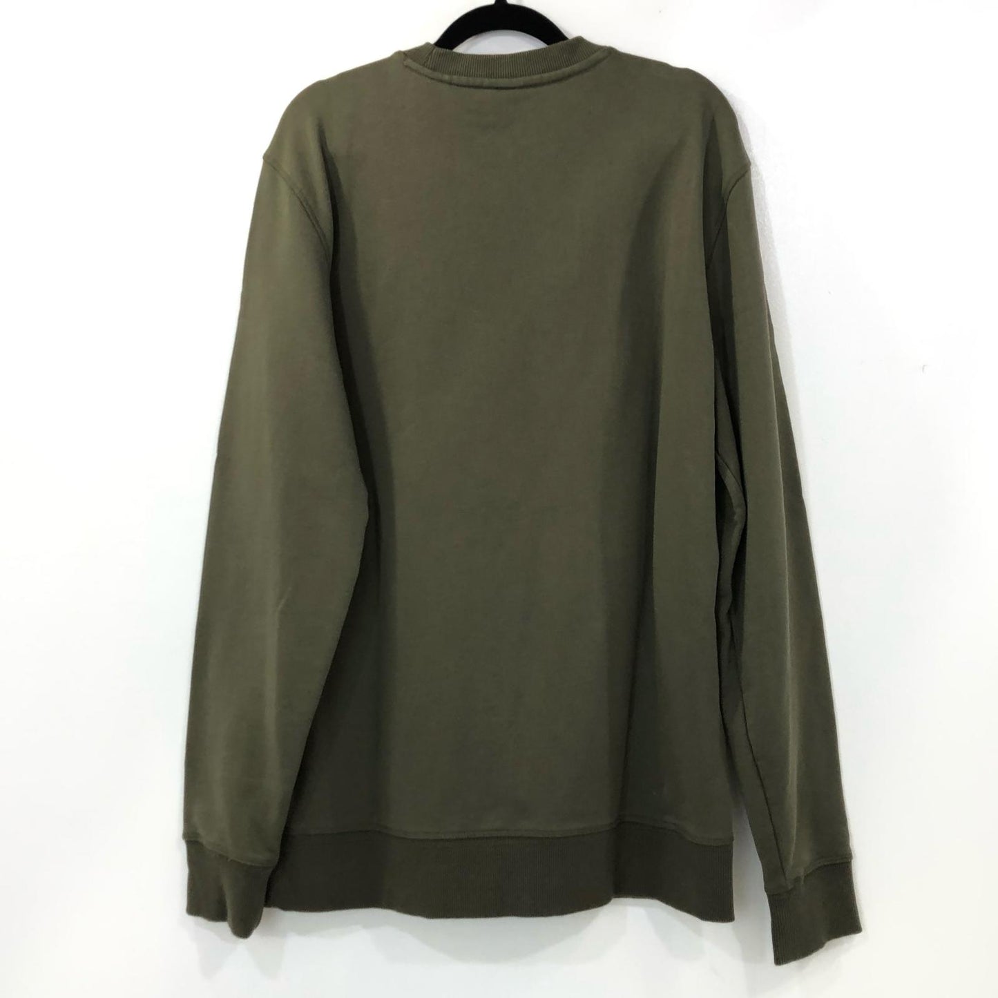 【中古】HUGO BOSS | ヒューゴボス フロックプリントロゴスウェット スウェット 50477309 2023S/S 国内正規品 オリーブ サイズ:L