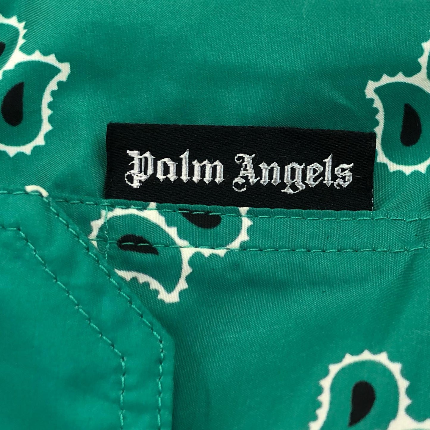 【中古】Palm Angels | パームエンジェルス ペイズリースイムショーツ ショートパンツ PMFD002S24FB005 2024S/S 国内正規品 グリーン サイズ:M