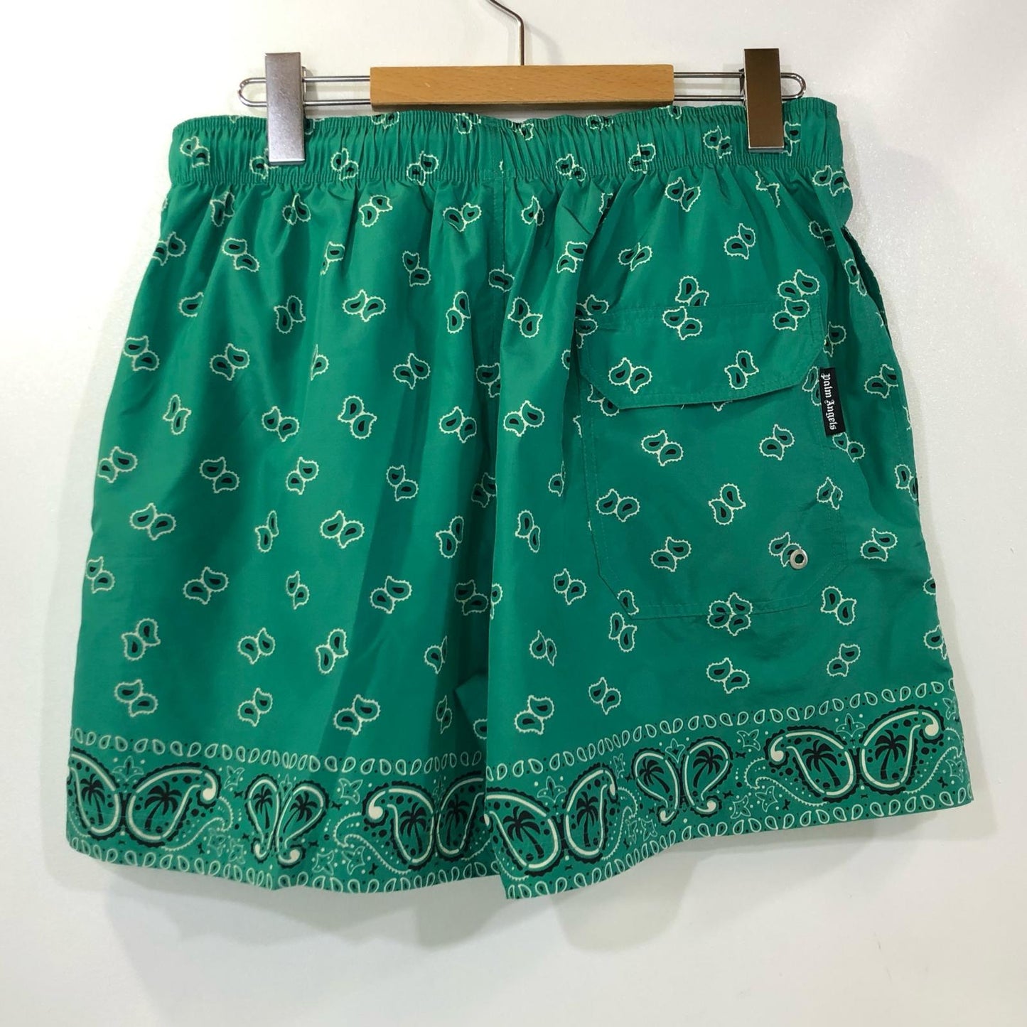 【中古】Palm Angels | パームエンジェルス ペイズリースイムショーツ ショートパンツ PMFD002S24FB005 2024S/S 国内正規品 グリーン サイズ:M