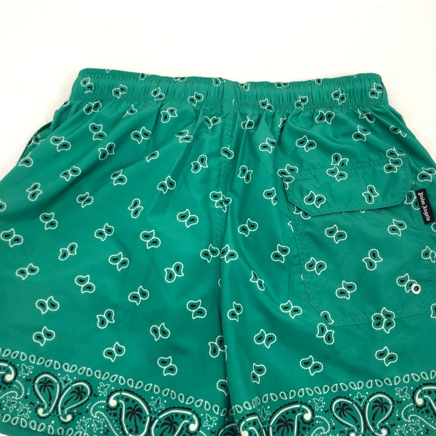 【中古】Palm Angels | パームエンジェルス ペイズリースイムショーツ ショートパンツ PMFD002S24FB005 2024S/S 国内正規品 グリーン サイズ:M