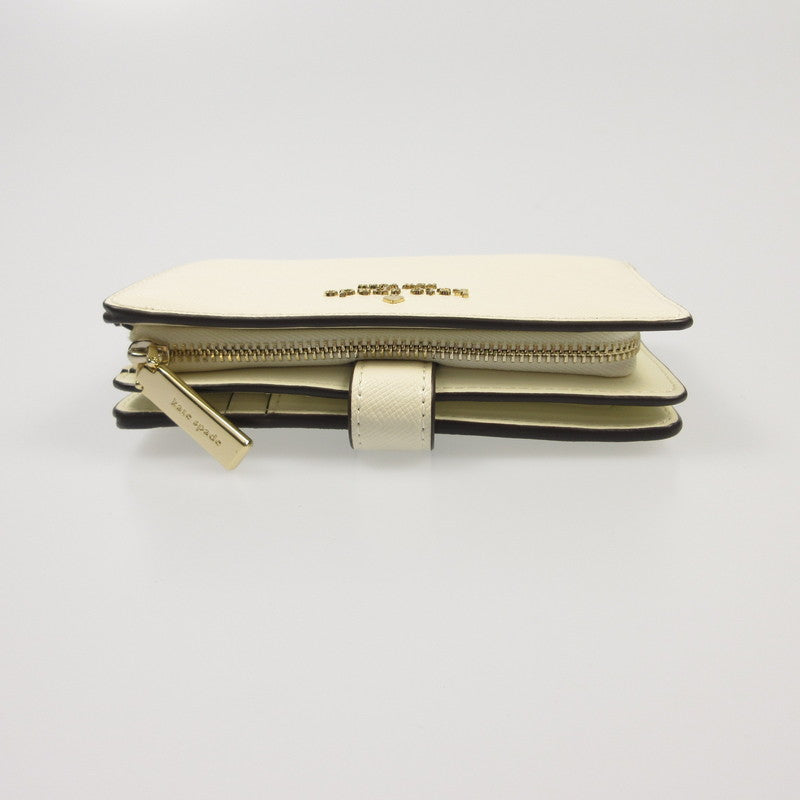 【中古】kate spade NEW YORK | ケイトスペードニューヨーク マディソンミディアムコンパクトバイフォールドウォレット 長財布 ホワイト