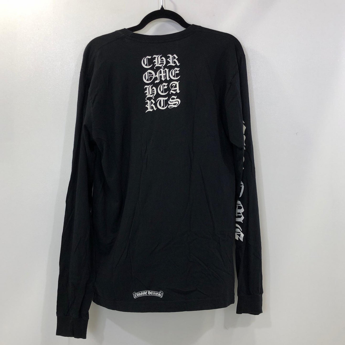 【中古】CHROME HEARTS | クロムハーツ Square Logo Long Sleeve T-Shirt 長袖Tシャツ 2212-304-0242 国内正規品 ブラック サイズ:L