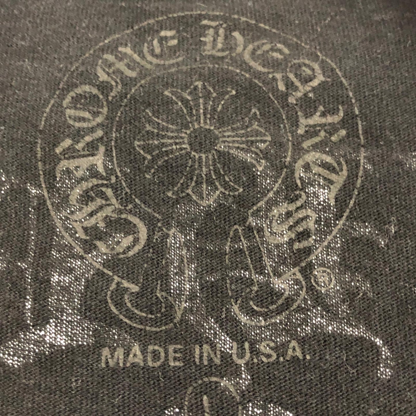 【中古】CHROME HEARTS | クロムハーツ Square Logo Long Sleeve T-Shirt 長袖Tシャツ 2212-304-0242 国内正規品 ブラック サイズ:L