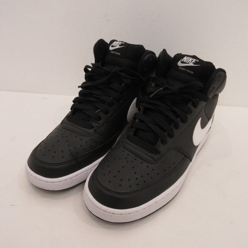 【中古】NIKE | ナイキ COURT VISION MID NN スニーカー DN3577-001 ブラック 28cm