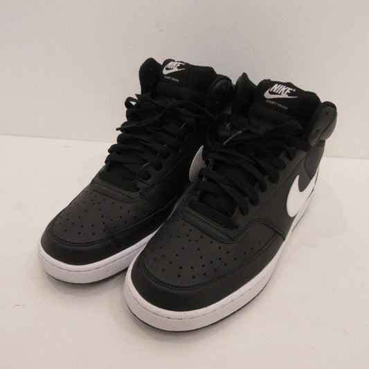 【中古】NIKE | ナイキ COURT VISION MID NN スニーカー DN3577-001 ブラック 28cm