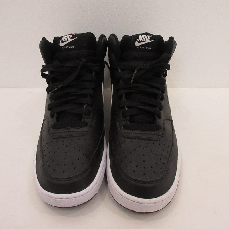 【中古】NIKE | ナイキ COURT VISION MID NN スニーカー DN3577-001 ブラック 28cm