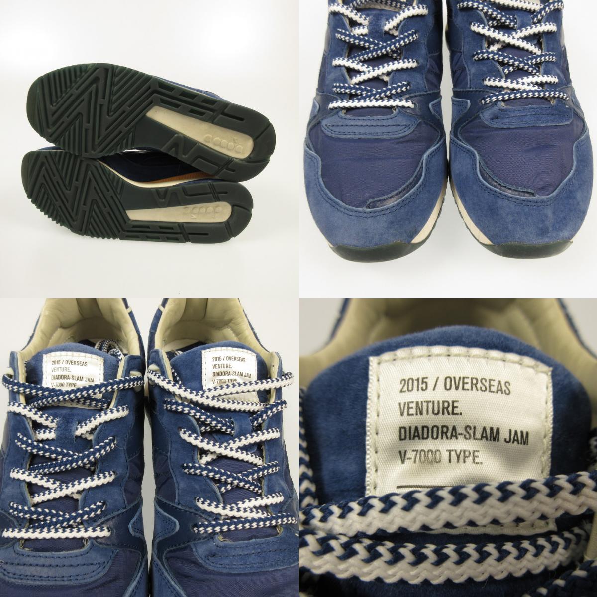 【中古】Diadora | ディアドラ V7000 DADR S.J. スニーカー FLDA170195 ネイビー 27.5cm