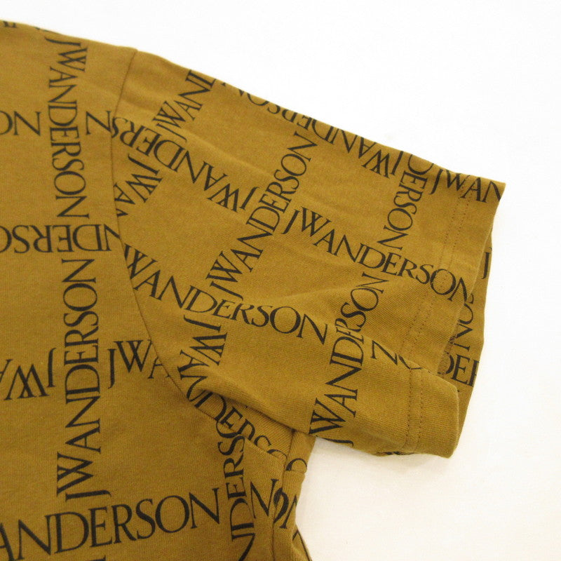【中古】J.W.Anderson | ジェイダブリュアンダーソン Printed Logo Over T-Shirt 半袖Tシャツ JT0044PG0482619 国内正規品 ブラウン サイズ:M