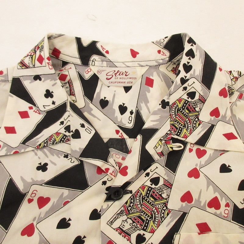 【中古】 TYPEWRITER COTTON OPEN SHIRT “PLAYING CARDS” 半袖シャツ SH39496 サイズ:M