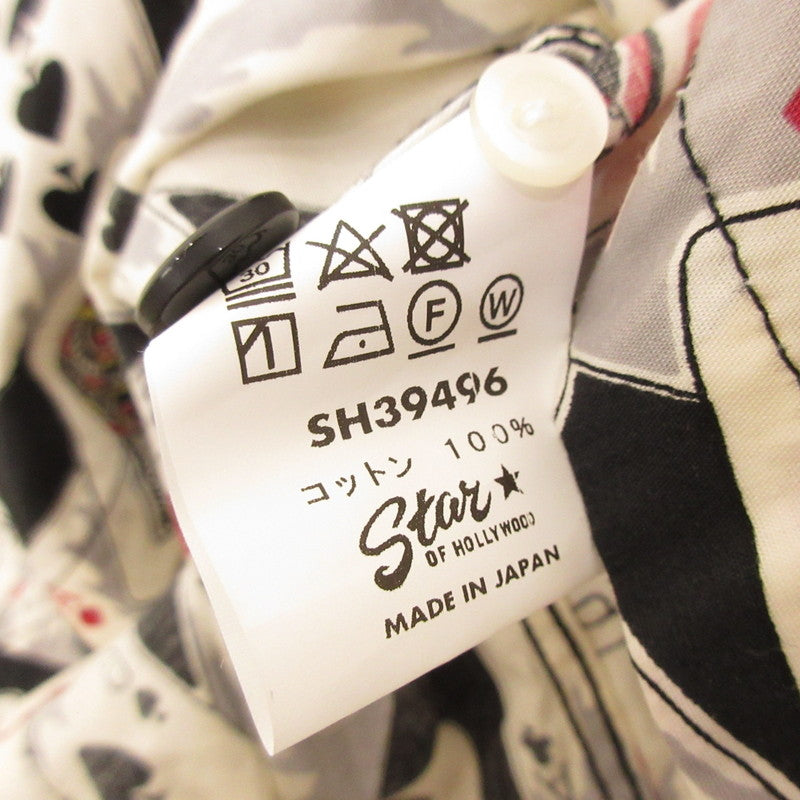 【中古】 TYPEWRITER COTTON OPEN SHIRT “PLAYING CARDS” 半袖シャツ SH39496 サイズ:M