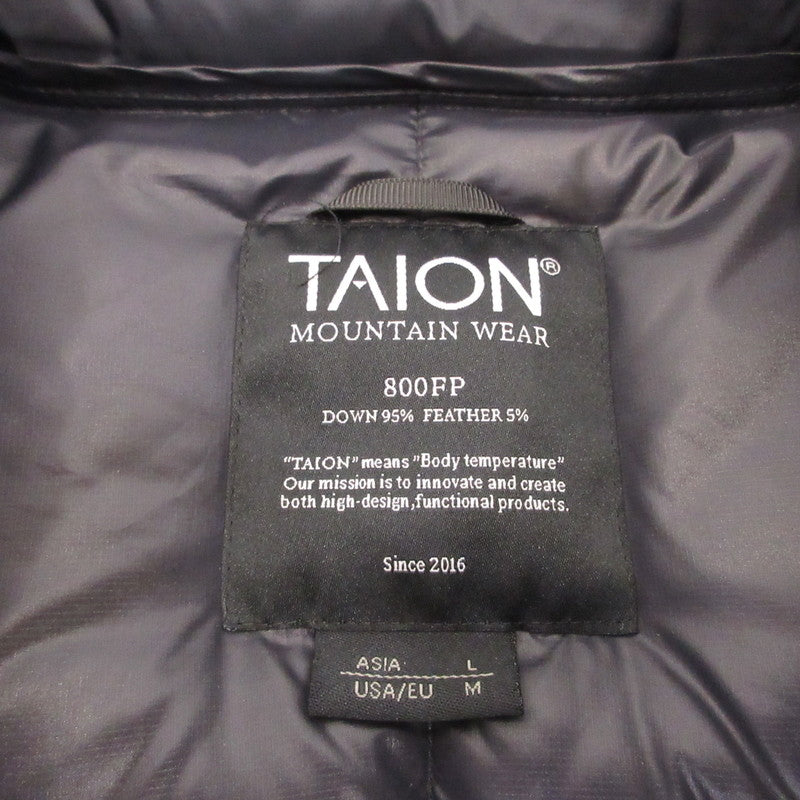 【中古】TAION | タイオン パッカブル ボリュームダウンジャケット ダウンジャケット ブラック サイズ:L