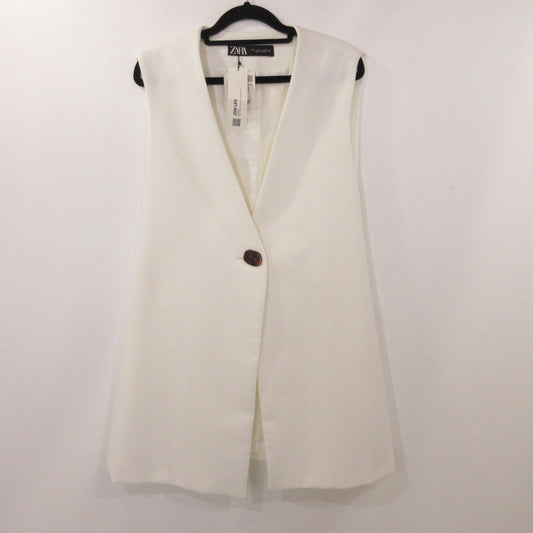 【中古】ZARA | ザラ ベスト 2676/888 ホワイト サイズ:L