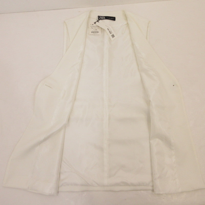 【中古】ZARA | ザラ ベスト 2676/888 ホワイト サイズ:L