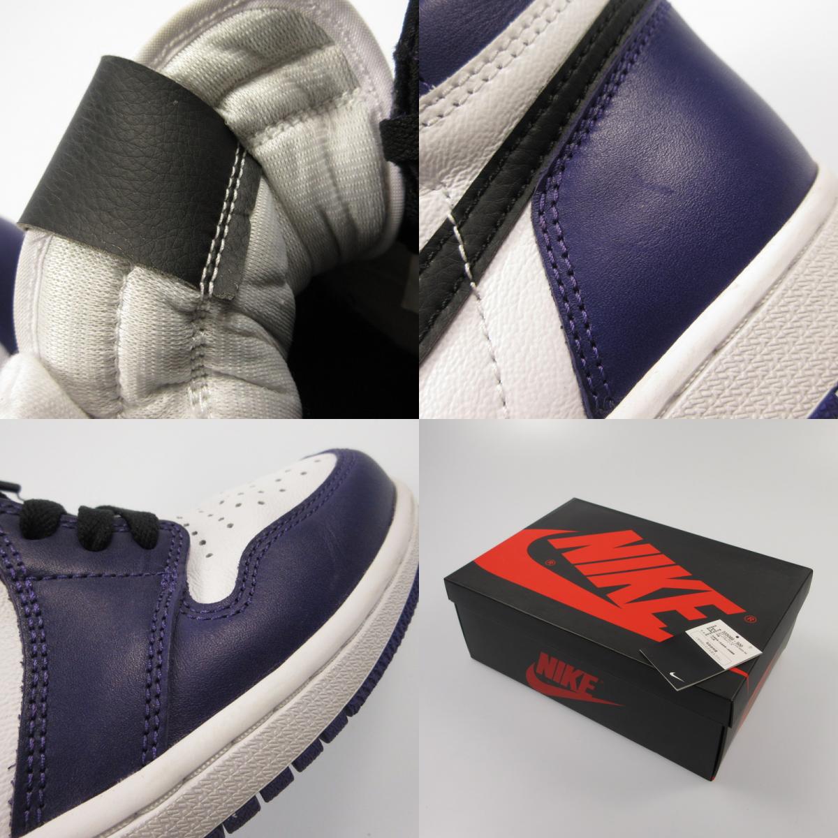 【中古】NIKE | ナイキ AIR JORDAN RETRO 1 HIGH OG COURT PURPLE スニーカー 555088-500 パープル 26.5cm