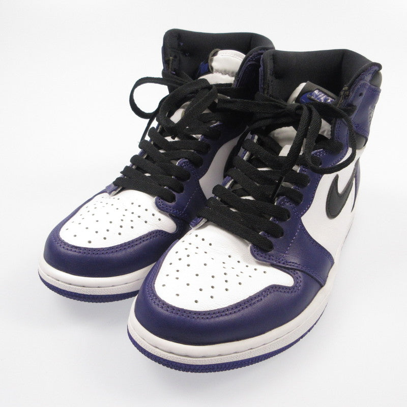 【中古】NIKE | ナイキ AIR JORDAN RETRO 1 HIGH OG COURT PURPLE スニーカー 555088-500 パープル 26.5cm