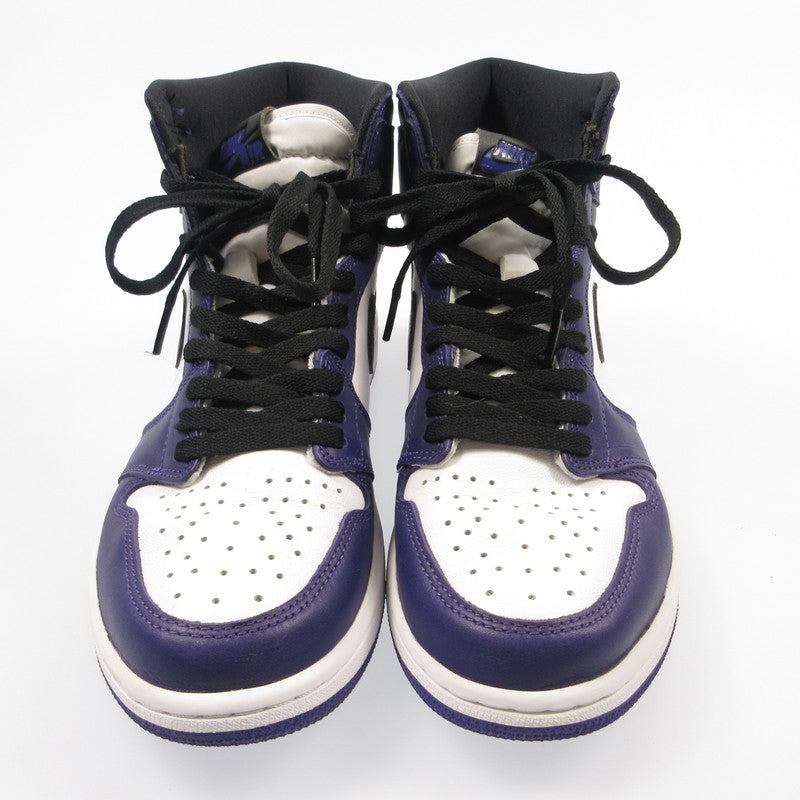 【中古】NIKE | ナイキ AIR JORDAN RETRO 1 HIGH OG COURT PURPLE スニーカー 555088-500 パープル 26.5cm