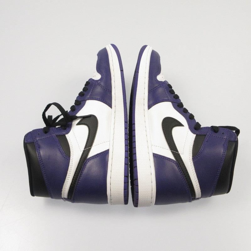 【中古】NIKE | ナイキ AIR JORDAN RETRO 1 HIGH OG COURT PURPLE スニーカー 555088-500 パープル 26.5cm