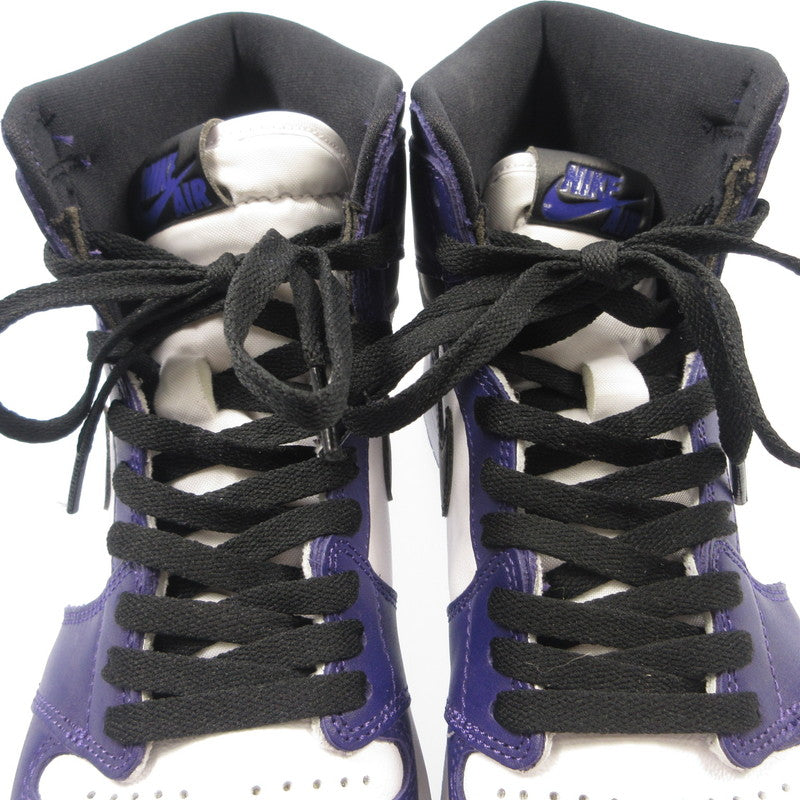 【中古】NIKE | ナイキ AIR JORDAN RETRO 1 HIGH OG COURT PURPLE スニーカー 555088-500 パープル 26.5cm