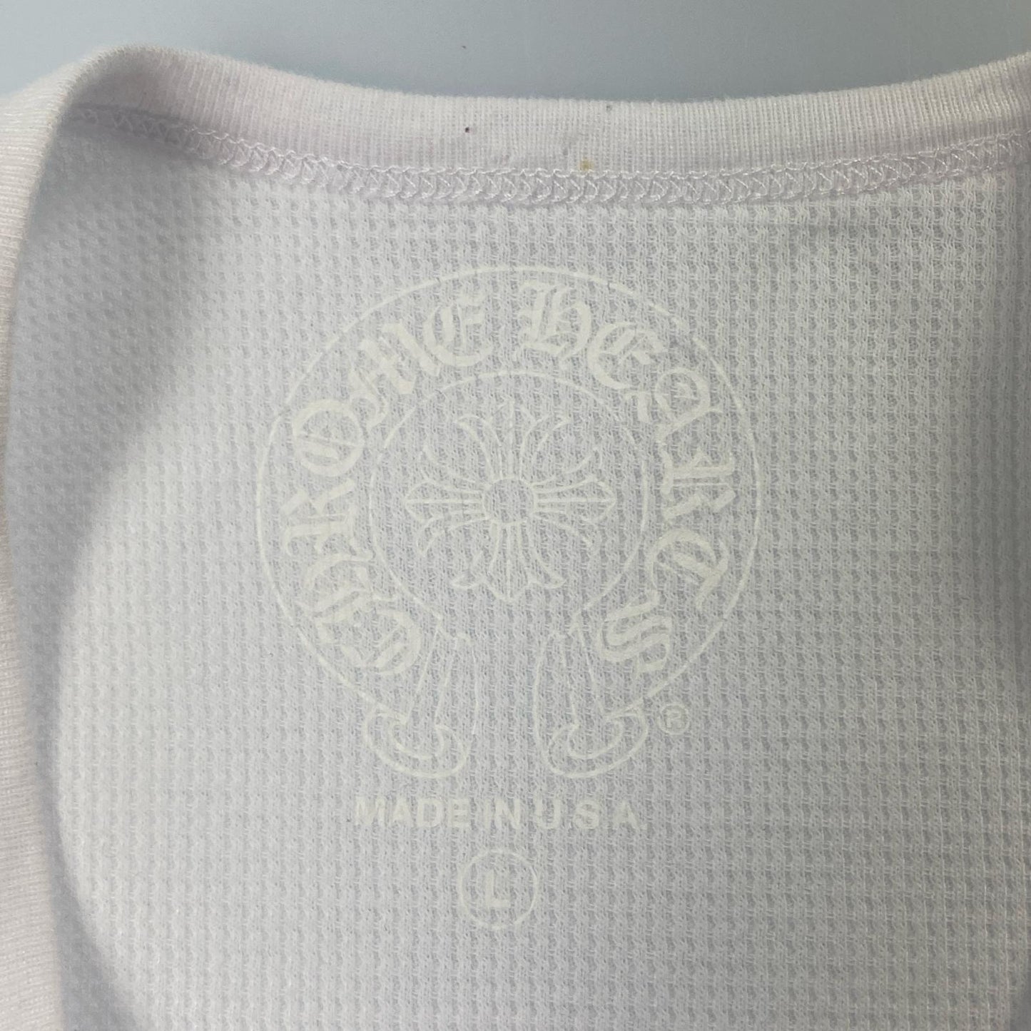 【中古】CHROME HEARTS | クロムハーツ THERMAL L/S TEE 長袖Tシャツ ホワイト サイズ:L