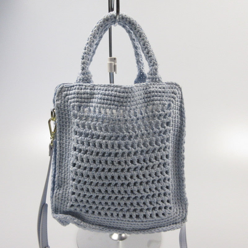 【中古】MARY QUANT | マリークヮント クロシェ風ロゴバッグ その他バッグ 002521900401-01 ライトブルー