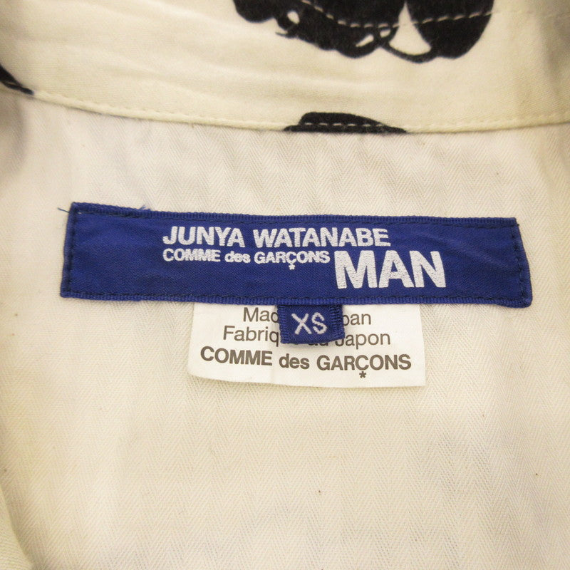 【中古】JUNYA WATANABE COMME des GARCONS MAN | ジュンヤワタナベコムデギャルソンマン レーヨンサテンプリント 半袖シャツ WS-B019 サイズ:XS