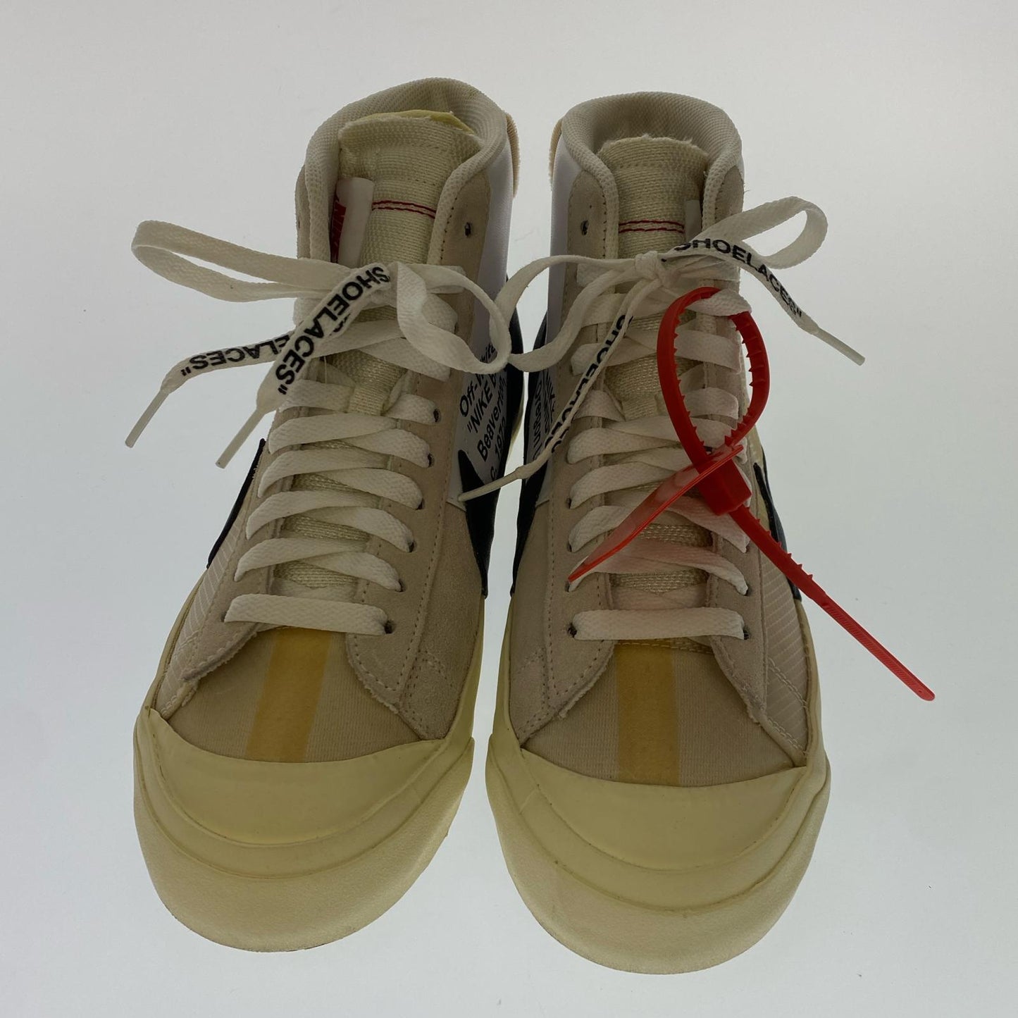 【中古】NIKE | ナイキ THE 10 BLAZER MID スニーカー AA3832-100 サイズ:25.5cm アイボリー 25.5cm