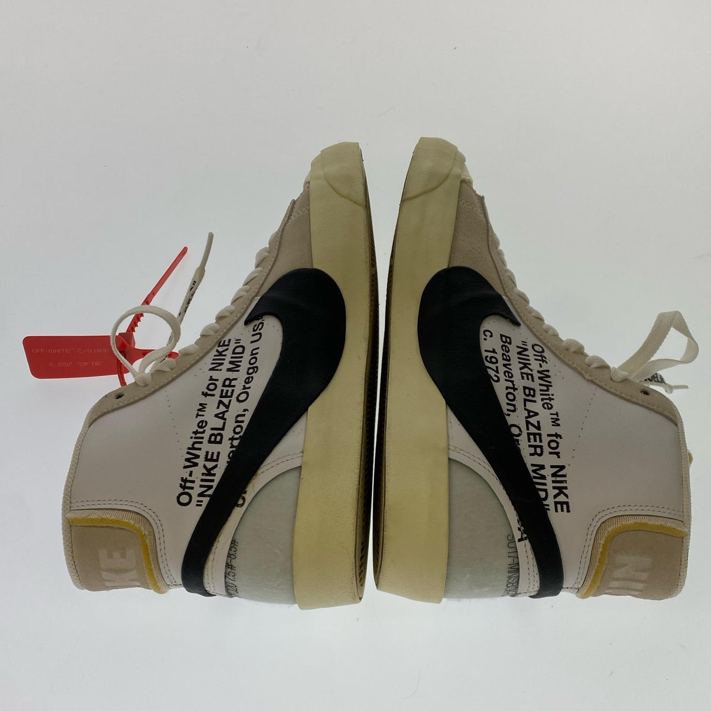【中古】NIKE | ナイキ THE 10 BLAZER MID スニーカー AA3832-100 サイズ:25.5cm アイボリー 25.5cm