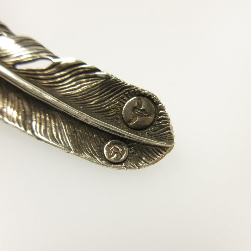 【中古】TADY&KING | タディアンドキング ハートK18フェザー Lサイズ ペンダントトップ シルバー