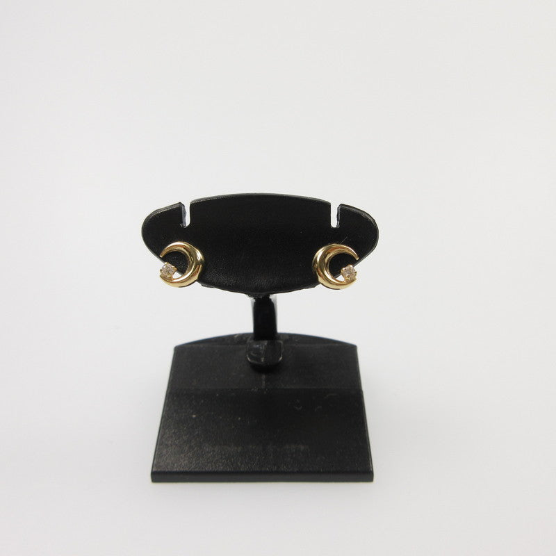 【中古】canal4℃ | カナルヨンドシー 月モチーフ ピアス 151636153010 K10 ゴールド