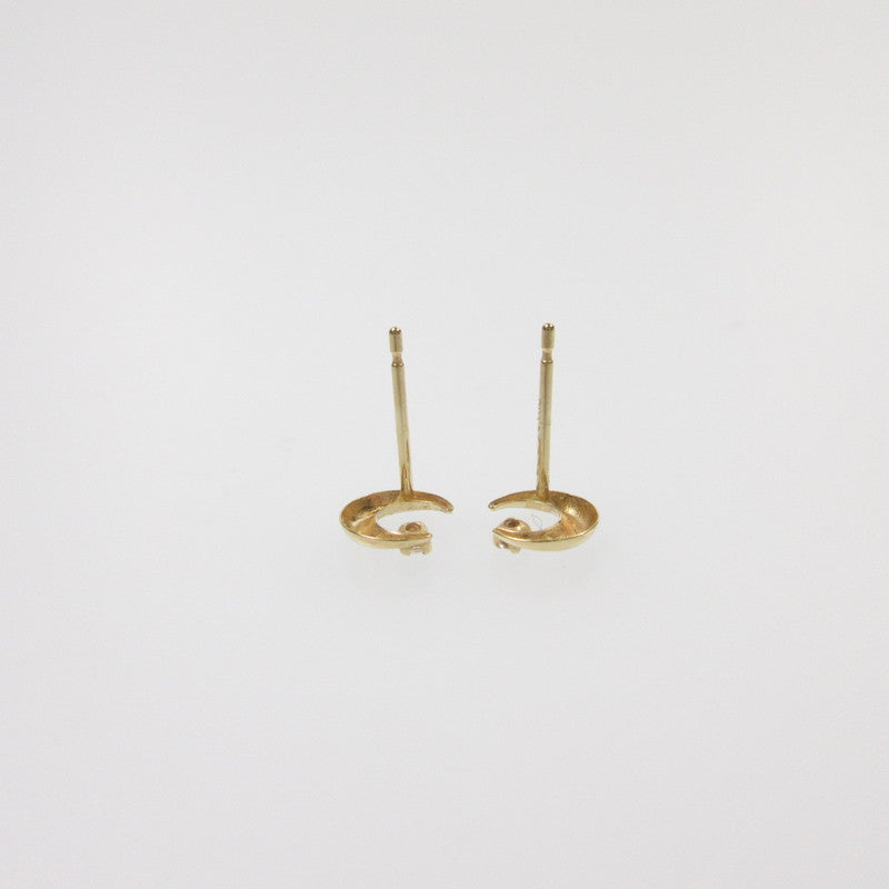 【中古】canal4℃ | カナルヨンドシー 月モチーフ ピアス 151636153010 K10 ゴールド