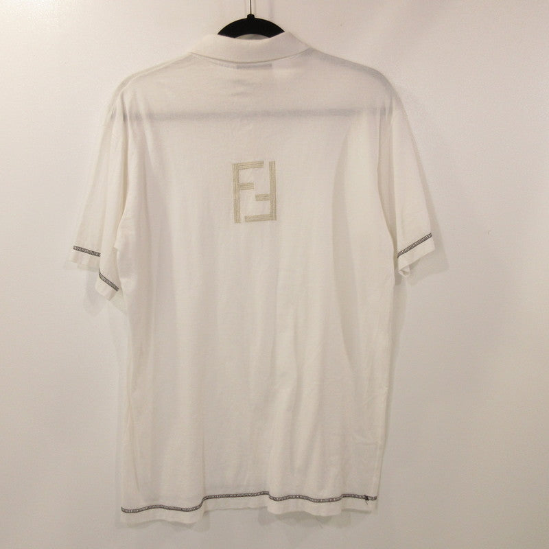 【中古】FENDI | フェンディ ポロシャツ 9805 8 ホワイト サイズ:38