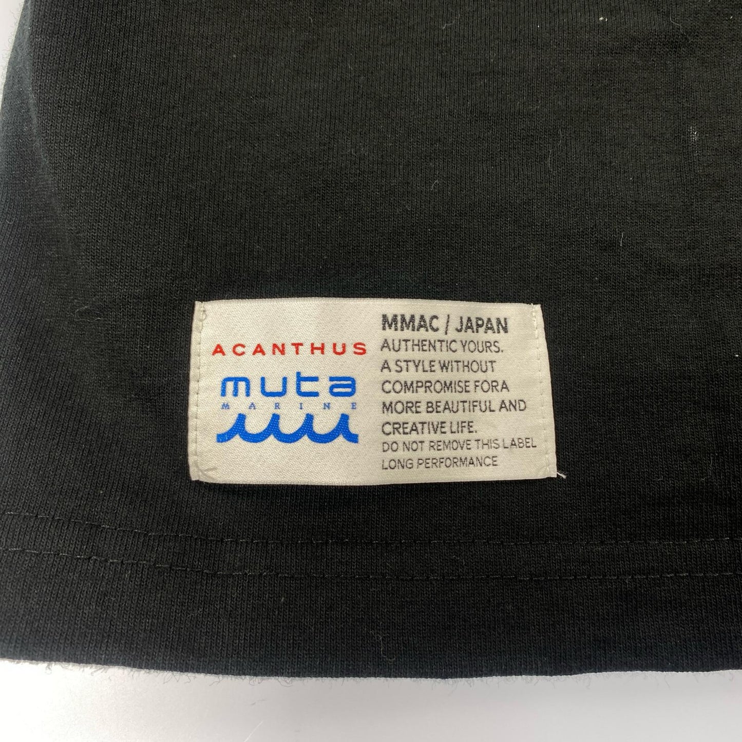 【中古】ACANTHUS | アカンサス OLD LOGO TEE 半袖Tシャツ MA2524 年式:2025S/S ×muta×PRO-TAG ブラック サイズ:M