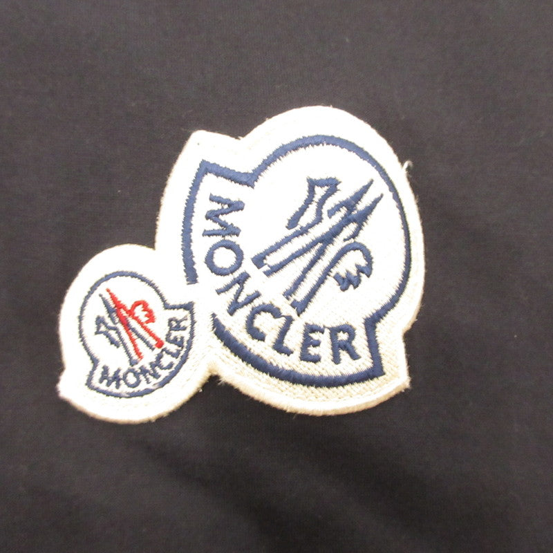 【中古】MONCLER | モンクレール ダブルロゴワッペン 半袖Tシャツ 8032500 国内正規品 ネイビー サイズ:M