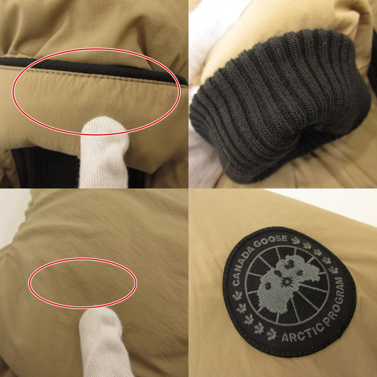 【中古】CANADA GOOSE | カナダグース ローレンスパッファージャケットブラックレーベル ダウンジャケット 2802MB 国内正規品 ベージュ サイズ:L