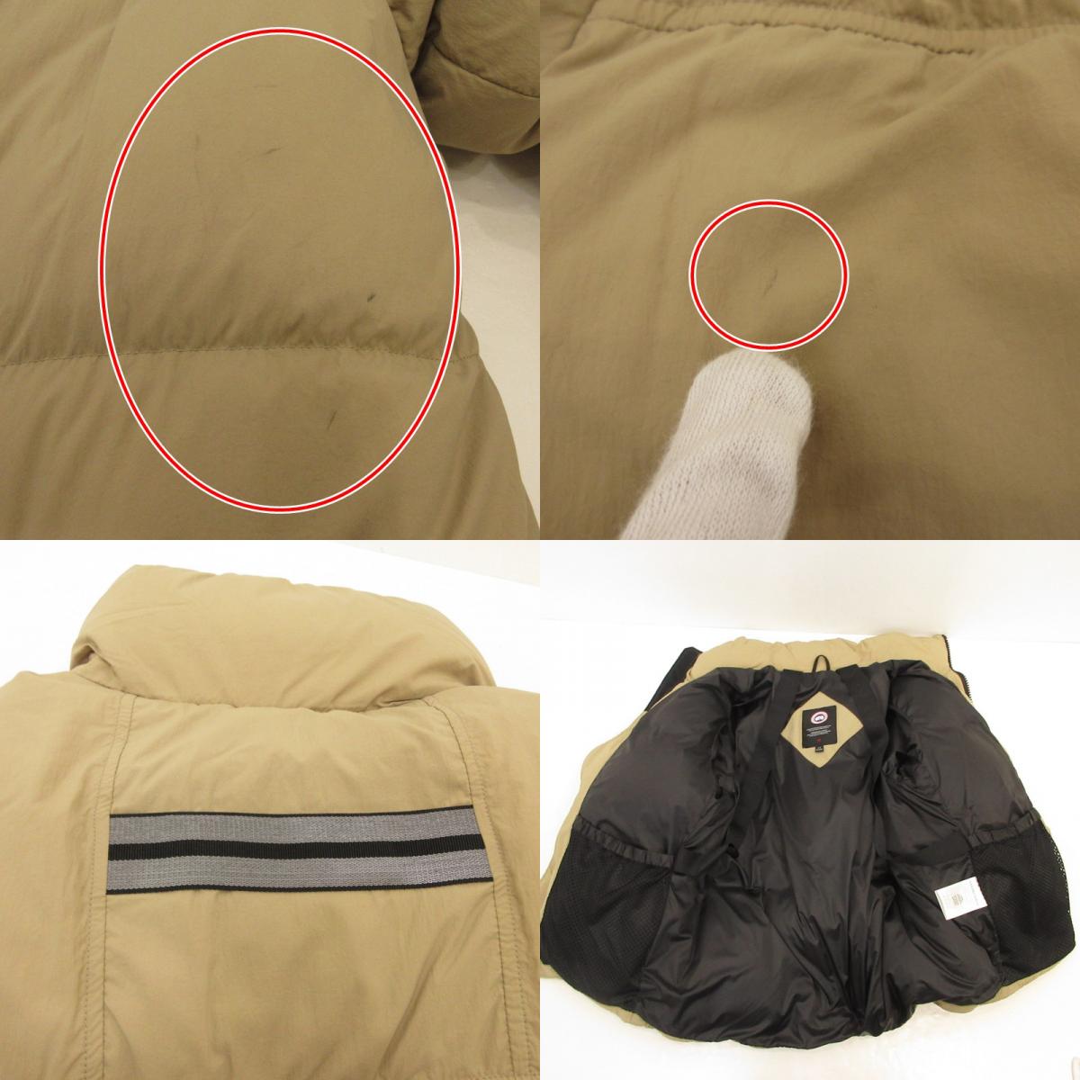 【中古】CANADA GOOSE | カナダグース ローレンスパッファージャケットブラックレーベル ダウンジャケット 2802MB 国内正規品 ベージュ サイズ:L
