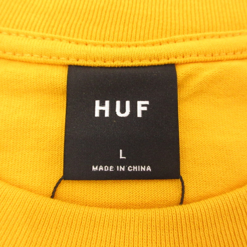 【中古】HUF | ハフ METAL TT S/S POCKET TEE 半袖Tシャツ TS80158 2024S/S イエロー サイズ:L