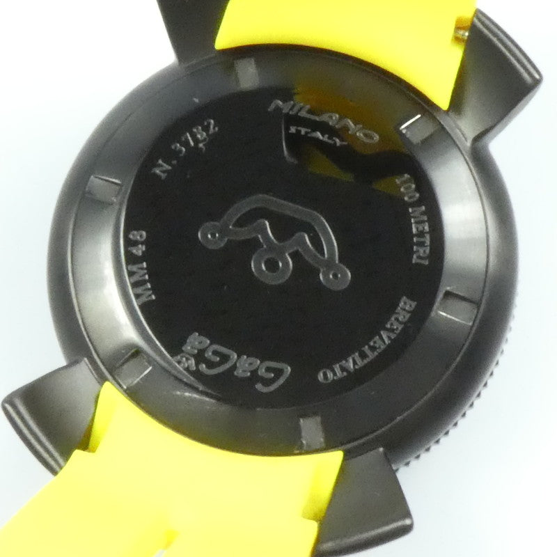 【中古】GaGaMILANO | ガガミラノ 腕時計 6054.6 ブラック